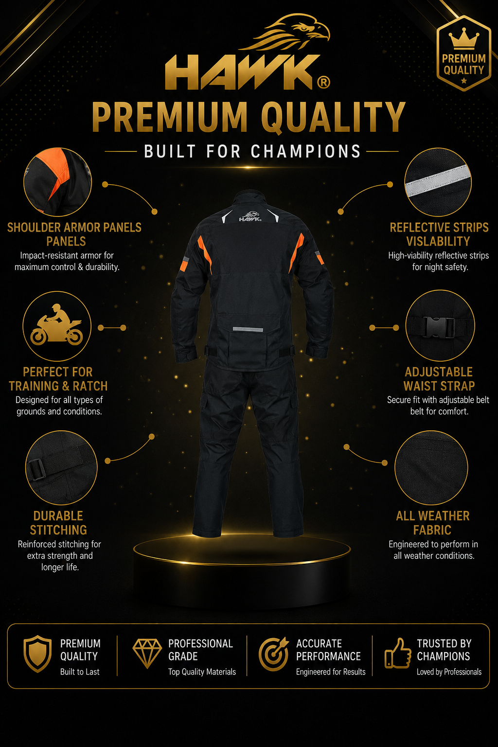 Motorcycle Cover Cordura Motorcycle Jacket + Pants Motorcycle Suit Hawk® Motorcycle Jacket
