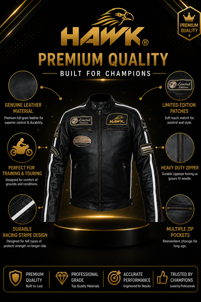 Motorcycle jacket Windproof stretch textile jacket of High Quality Brand Hawk ®